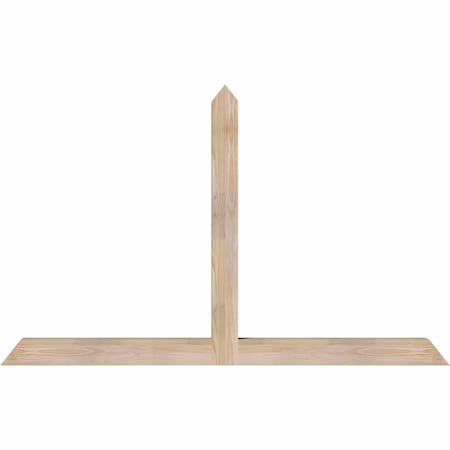 Ekena Millwork Portland Smooth Timber Gable Bracket, Douglas Fir, 60"W x 38"H x 3 1/2"D x 3 1/2"F, 15/12 Pitch GBW060X38X0404POR00SDF